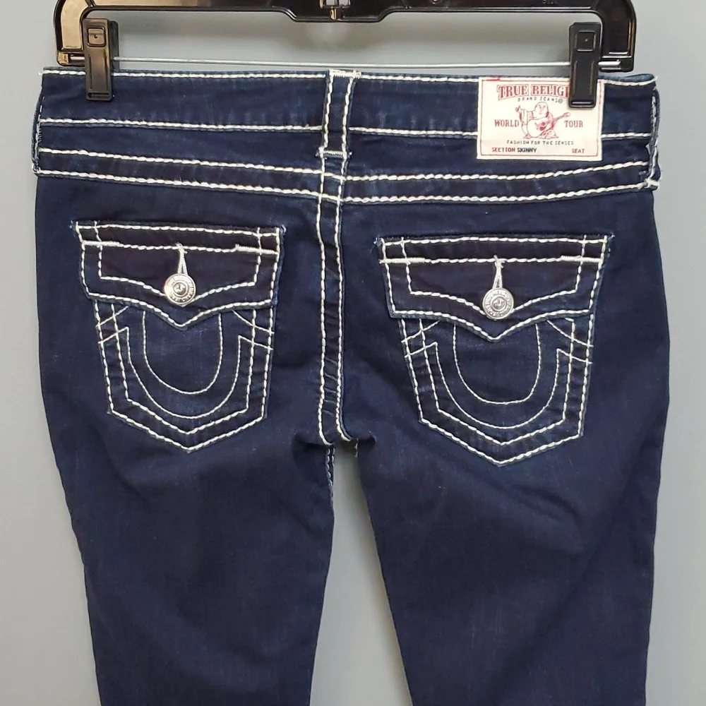 Wms TRUE RELIGION skinny jeans (sz 27) - Picture 4 of 7